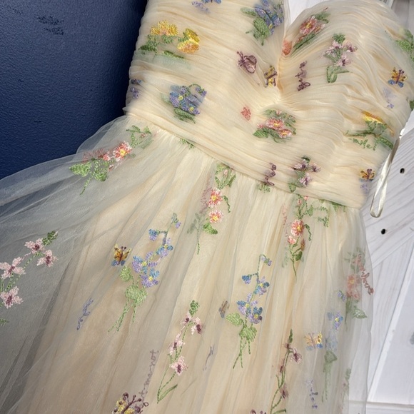 Floral Embroidered Prom Dress - Picture 6 of 11